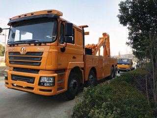 陕汽德龙前四后八拖吊连体清障车